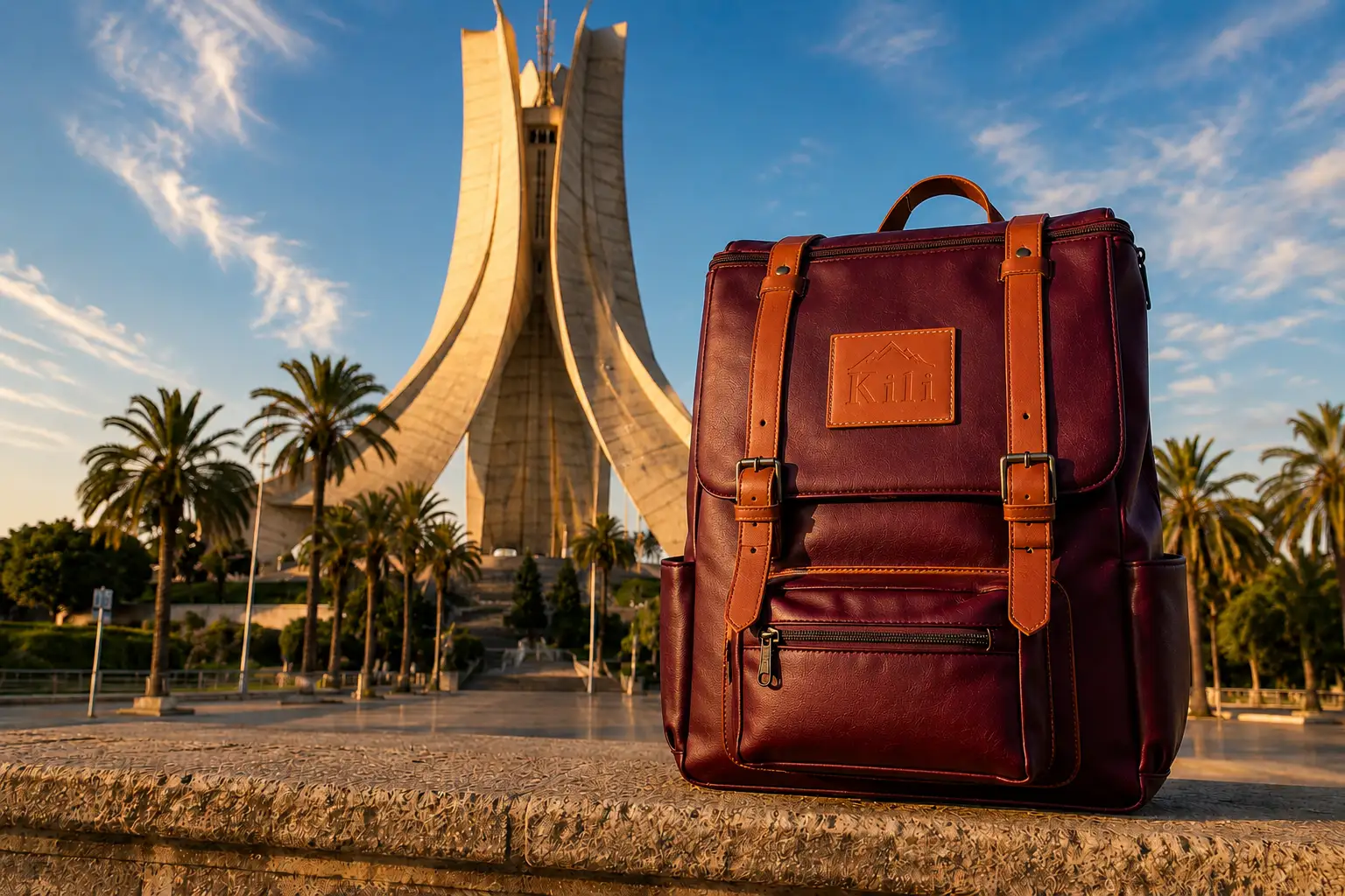 Burgundy Kïli heritage backpack